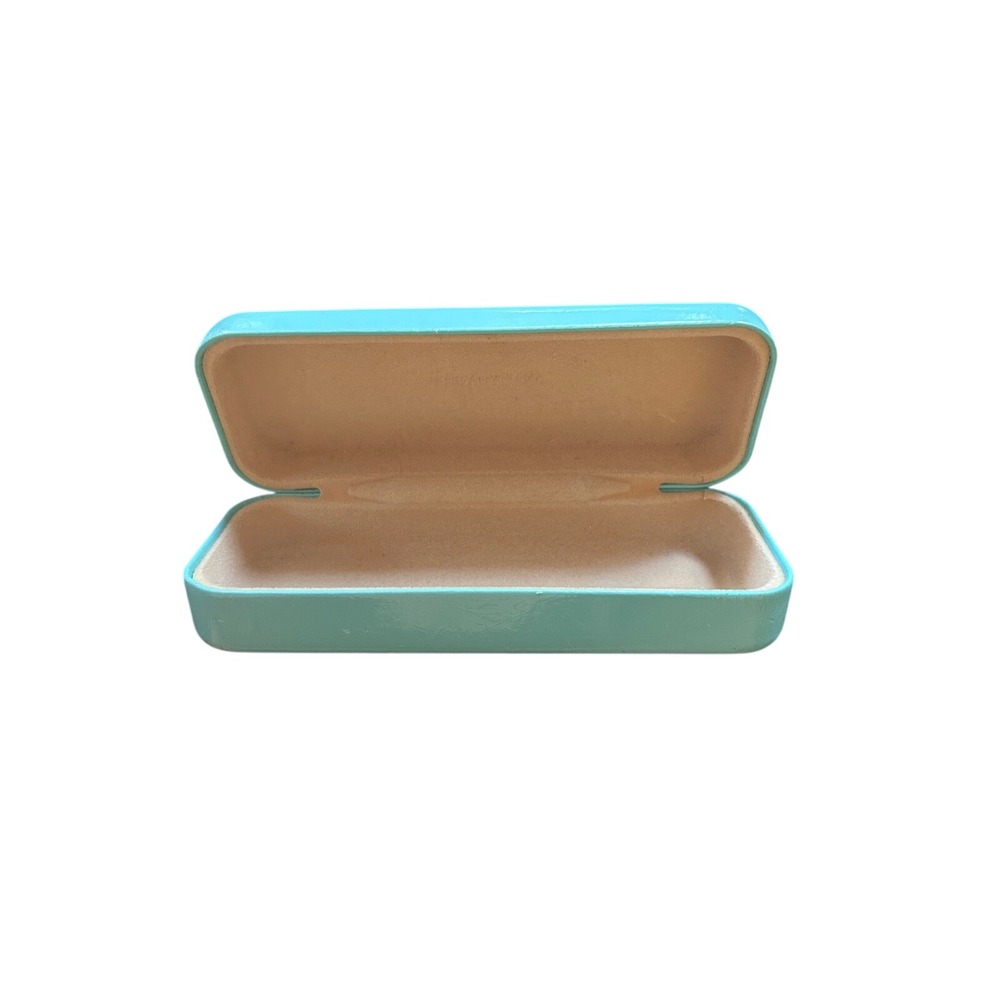 Tiffany & Co Eyeglass Case Only Hard Shell OS Tiffany Blue Good Luxury Classic - Picture 3 of 4